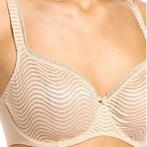Empreinte Bra Full Cup Kaela Wavy Lace Underwire Beige 38E